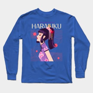 harajuku Girl Japan Japanese Long Sleeve T-Shirt